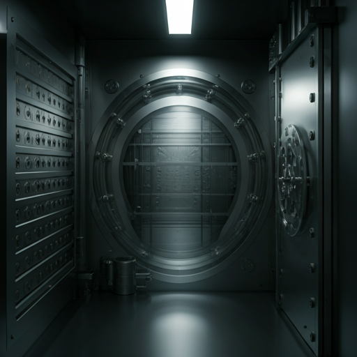 A professional vault interior with absolute organization and security details